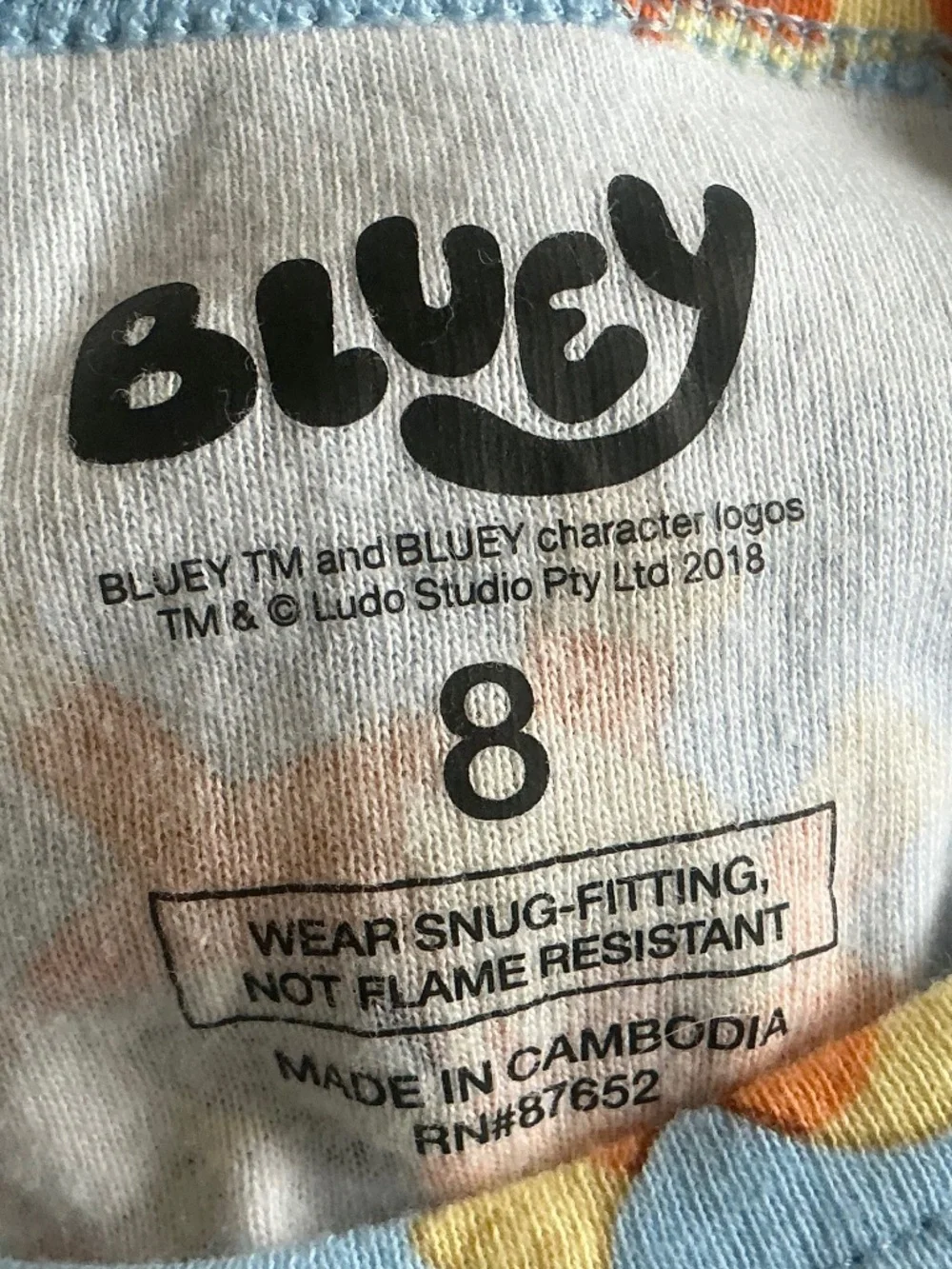 Bundle of 2 BLUEY Puppy Dog 100% Cotton PJ’s Sz 8
